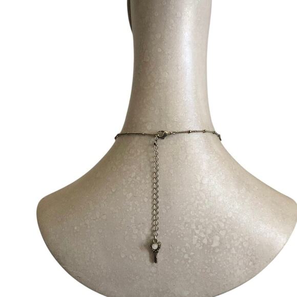 Betsey Johnson Pink Crystal Drop Necklace Faux Pearl Dangle with Extender Chain - Picture 4 of 11